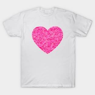 Pink Sprinkles Candy Photo Heart T-Shirt